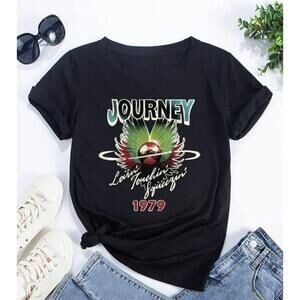 Journey Lovin Touchin Squeezin 1979 Band Tour Graphic T-Shirt Music Fan Tee